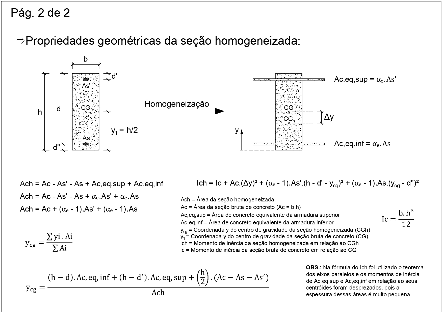 Homogeneização de seção :: Engenhariaestruturas